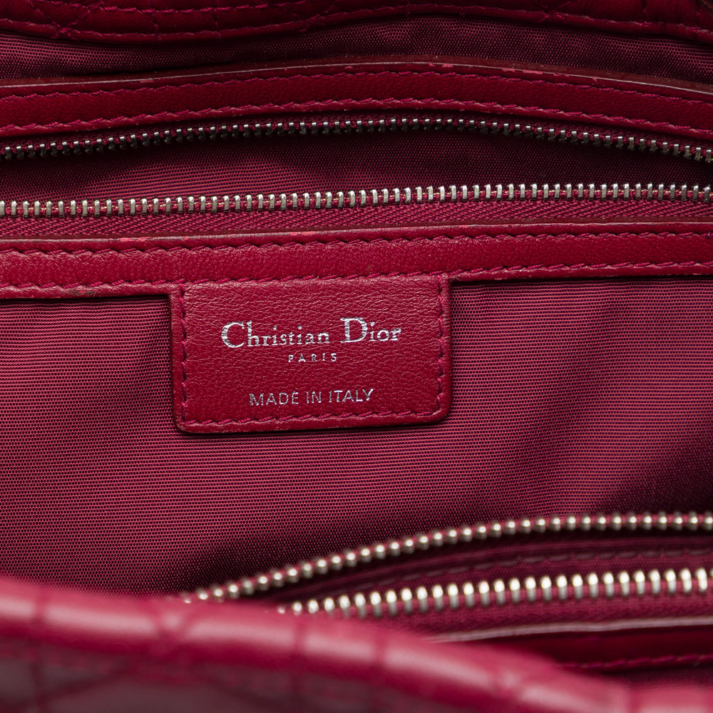 Pre-Loved Dior Large Lambskin Cannage Lady Dior Soft Shopping Tote - Picture 5 of 7